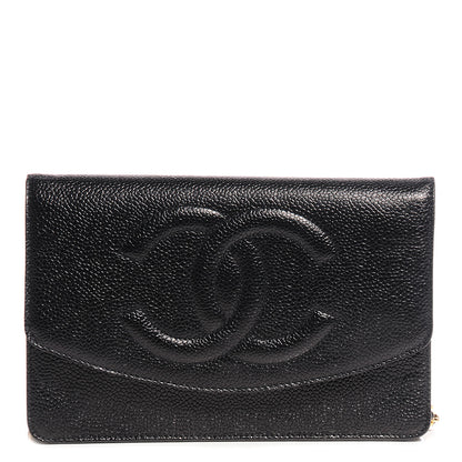 Chanel Caviar Timeless CC Wallet on Chain WOC Black 1 of 9