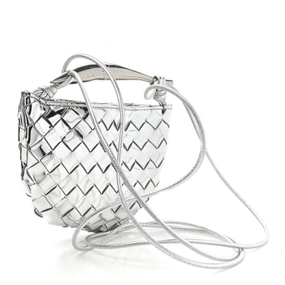 Bottega Veneta Mirror Laminated Nappa Intrecciato Mini Sardine Bag Silver 3 of 10