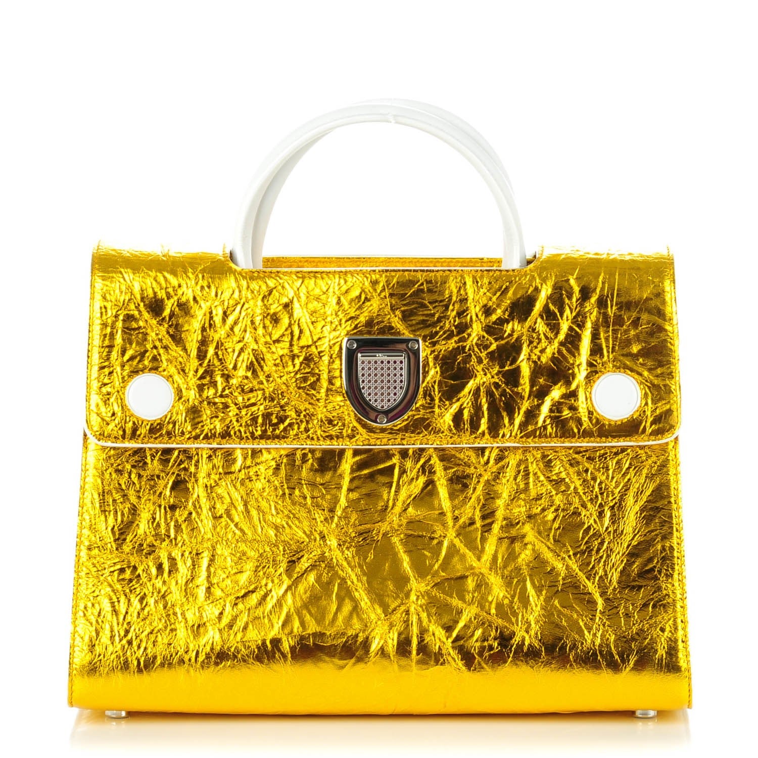 Christian Dior Metallic Calfskin Medium Diorever Flap Gold 1 of 6