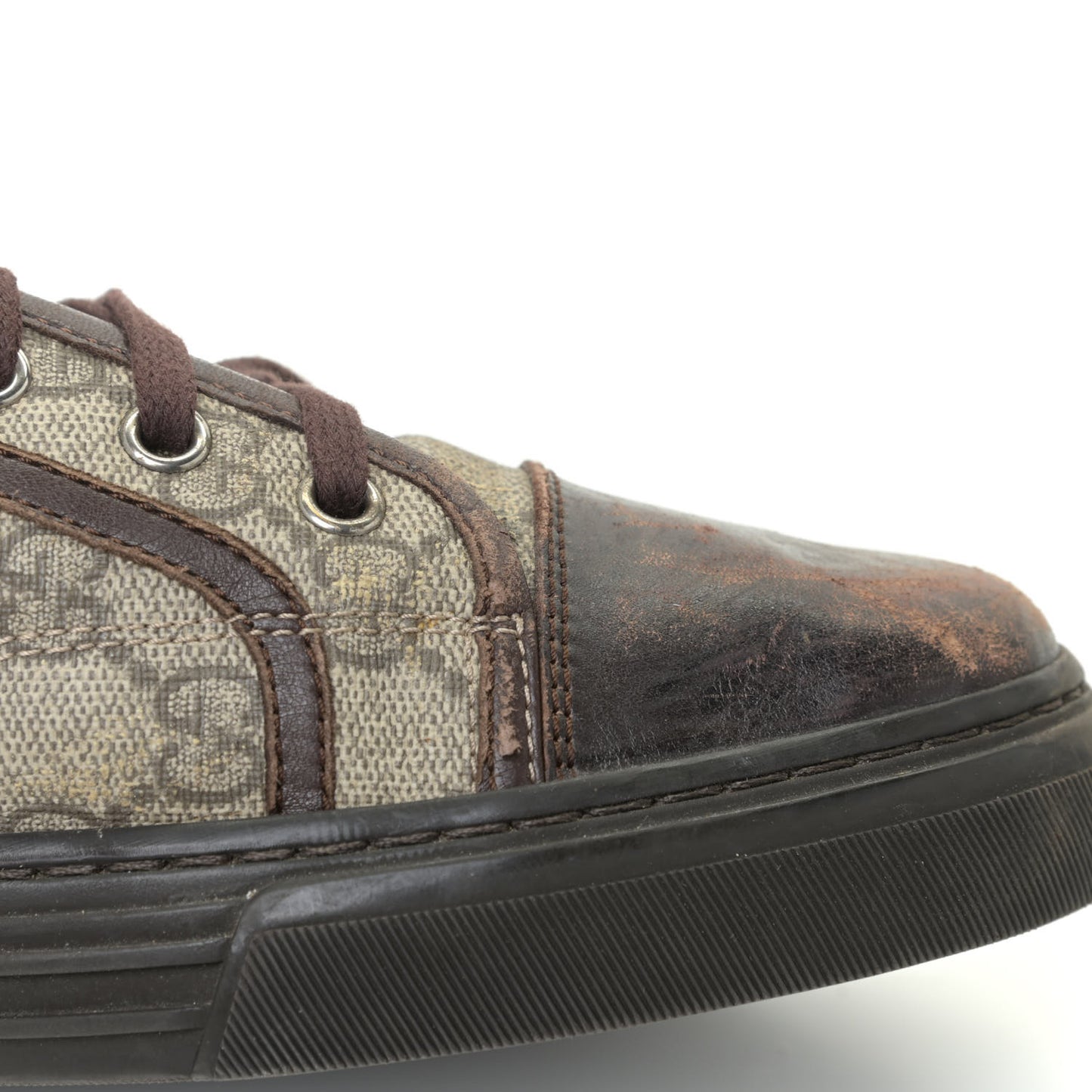 GG Supreme Monogram Mens Sneakers 8.5 Brown