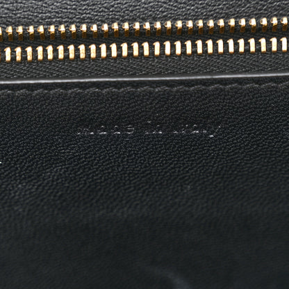 Celine Cobra Calfskin Medium Classic Box Flap Bag Natural Black 7 of 9