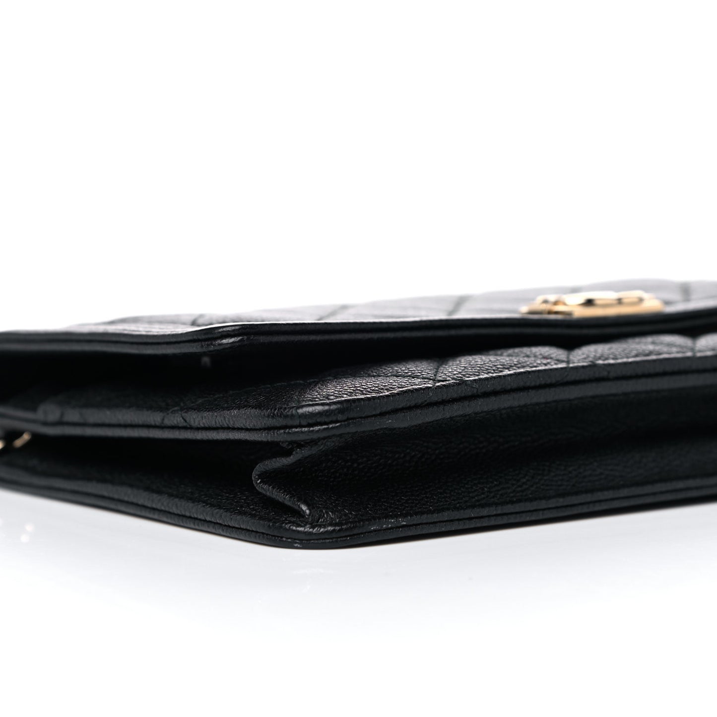 Caviar Quilted Boy Wallet On Chain WOC Black