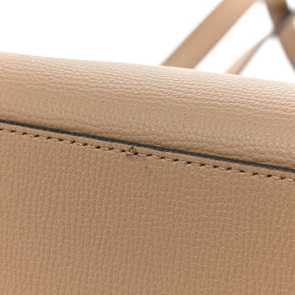 Burberry Grainy Calfskin Haymarket Check Medium Reversible Tote Camel 12 of 12