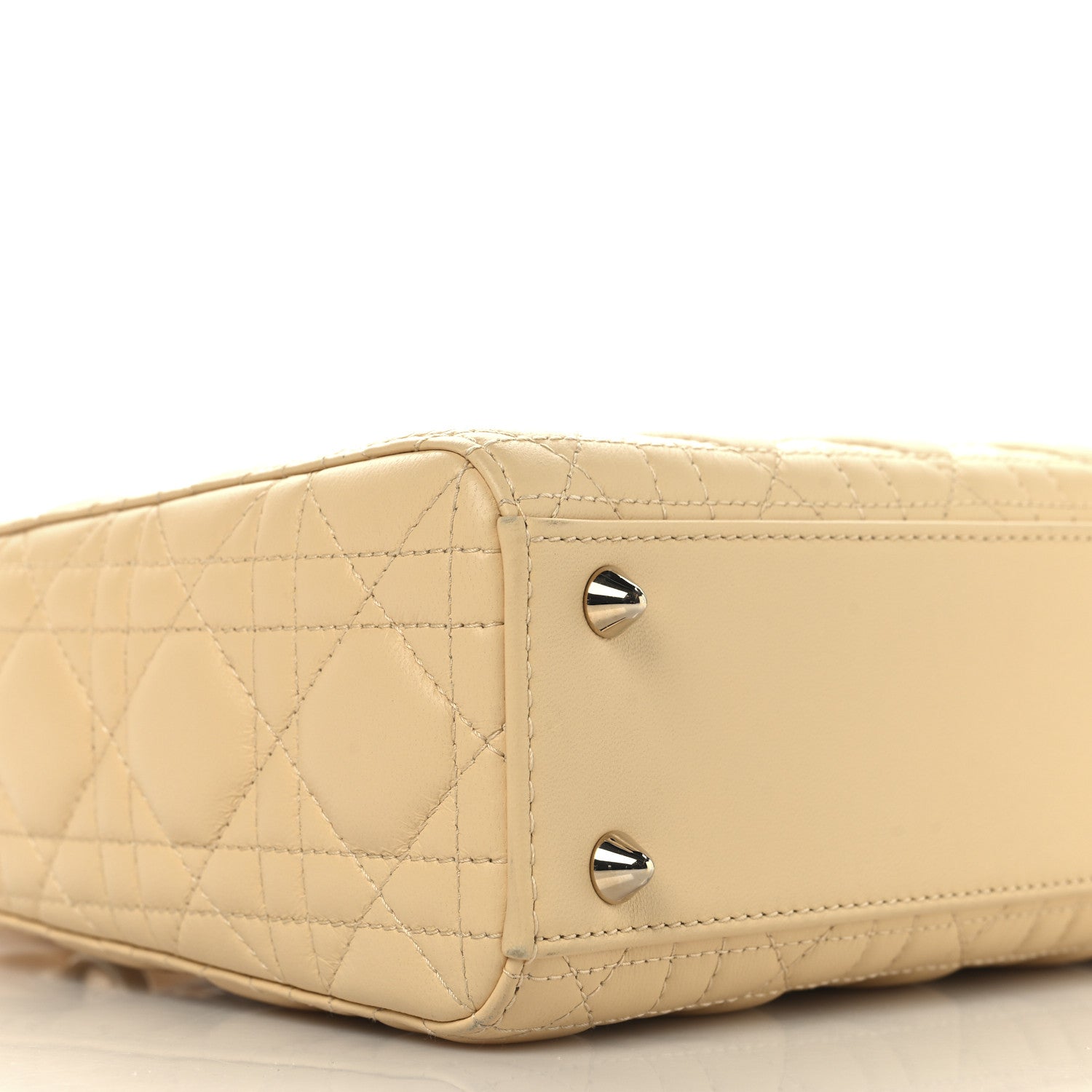 Christian Dior Lambskin Cannage Small My ABCDior Lady Dior Soft Yellow 8 of 11