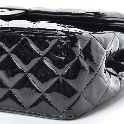 Chanel Patent Quilted Jumbo Double Flap Black 10 of 17