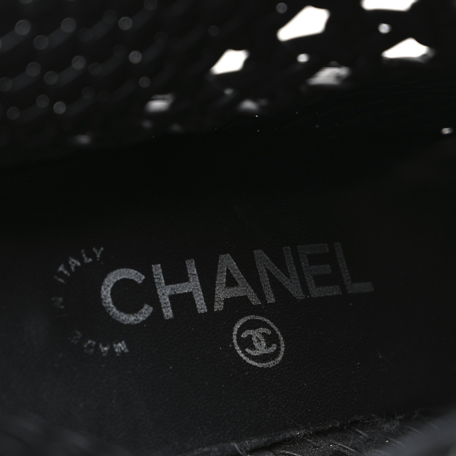 Chanel Woven Lambskin Patent Cap Toe Short Boots 41 Black 9 of 10