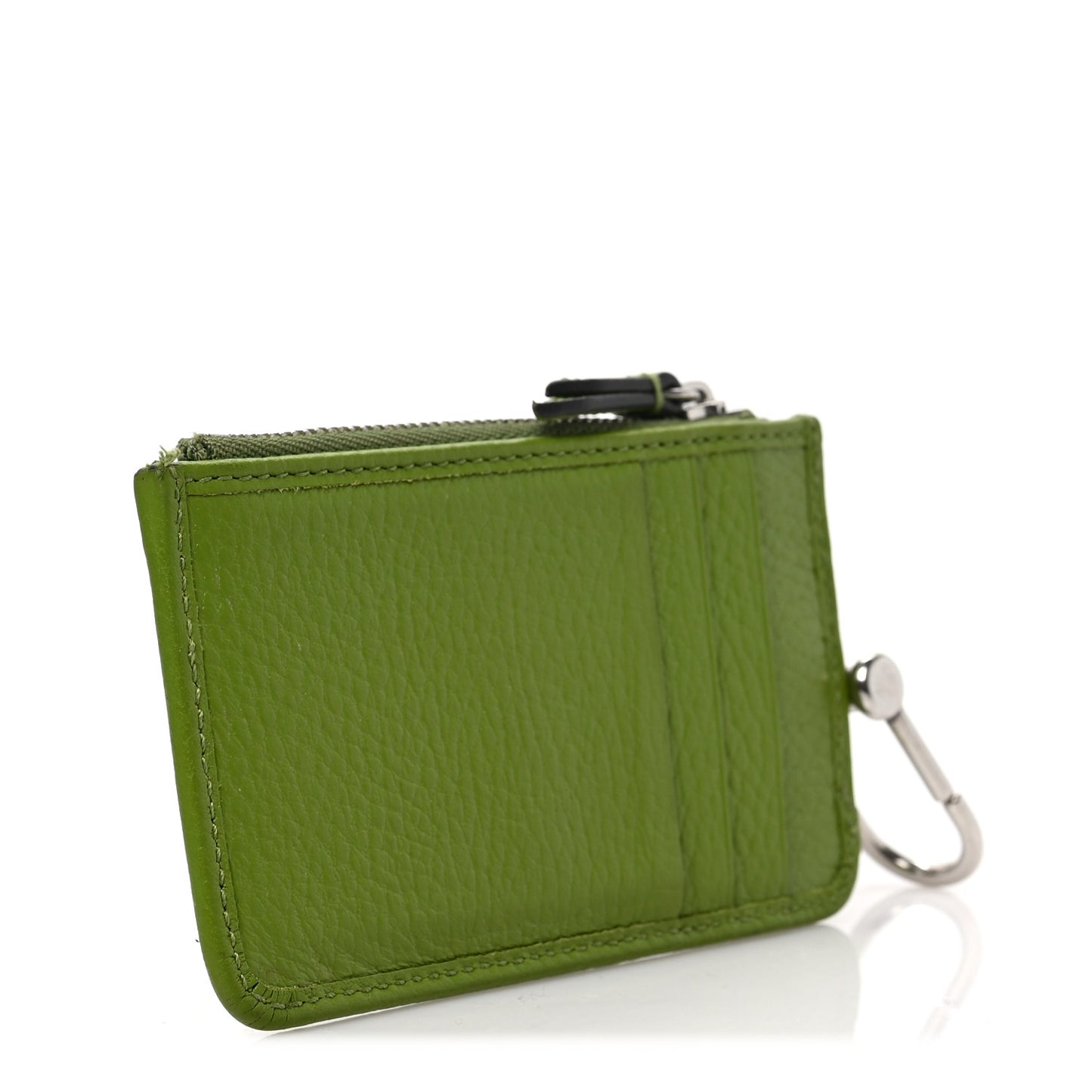 Dollar Calfskin Enamel Monochrome GG Marmont Key Case Card Holder Lemon Leaf