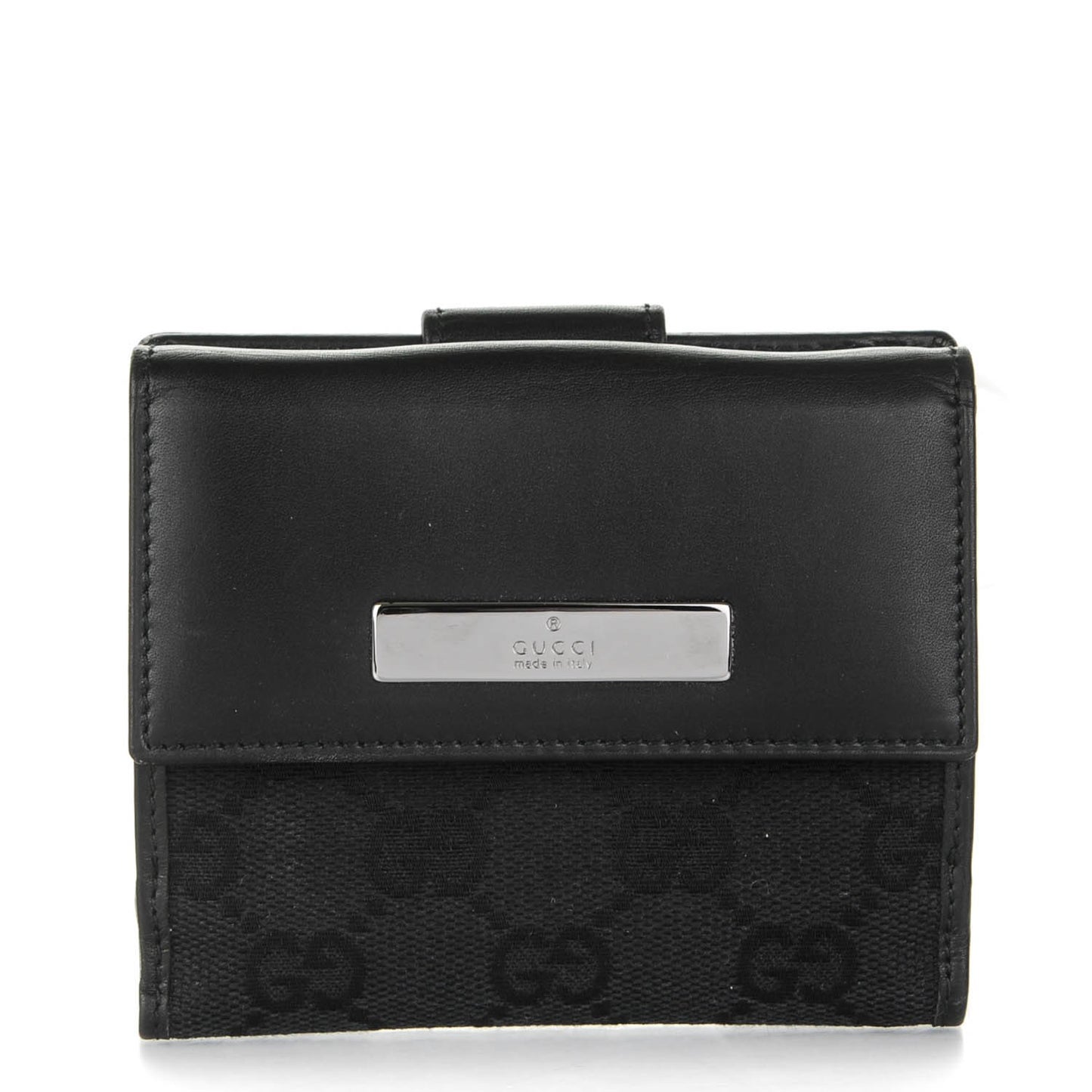 Monogram French Flap Wallet Black