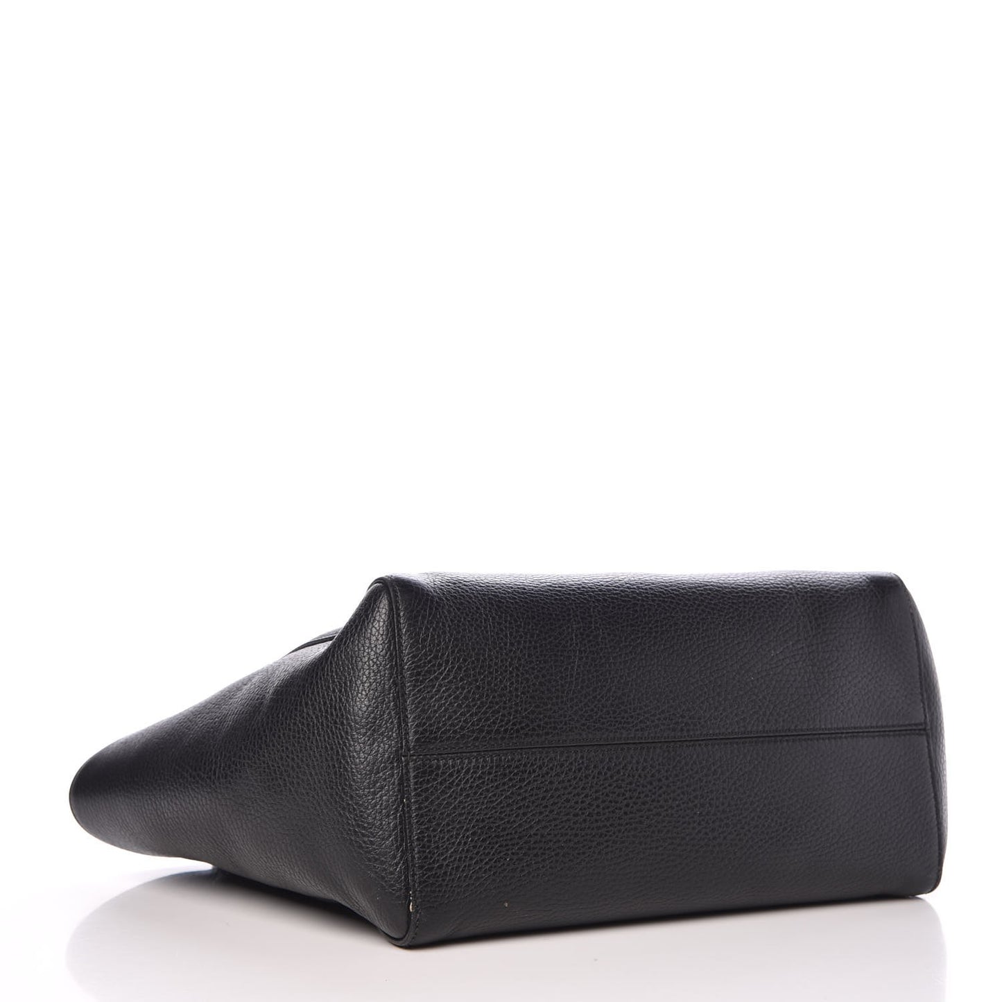 Pebbled Calfskin Small Swing Tote Black