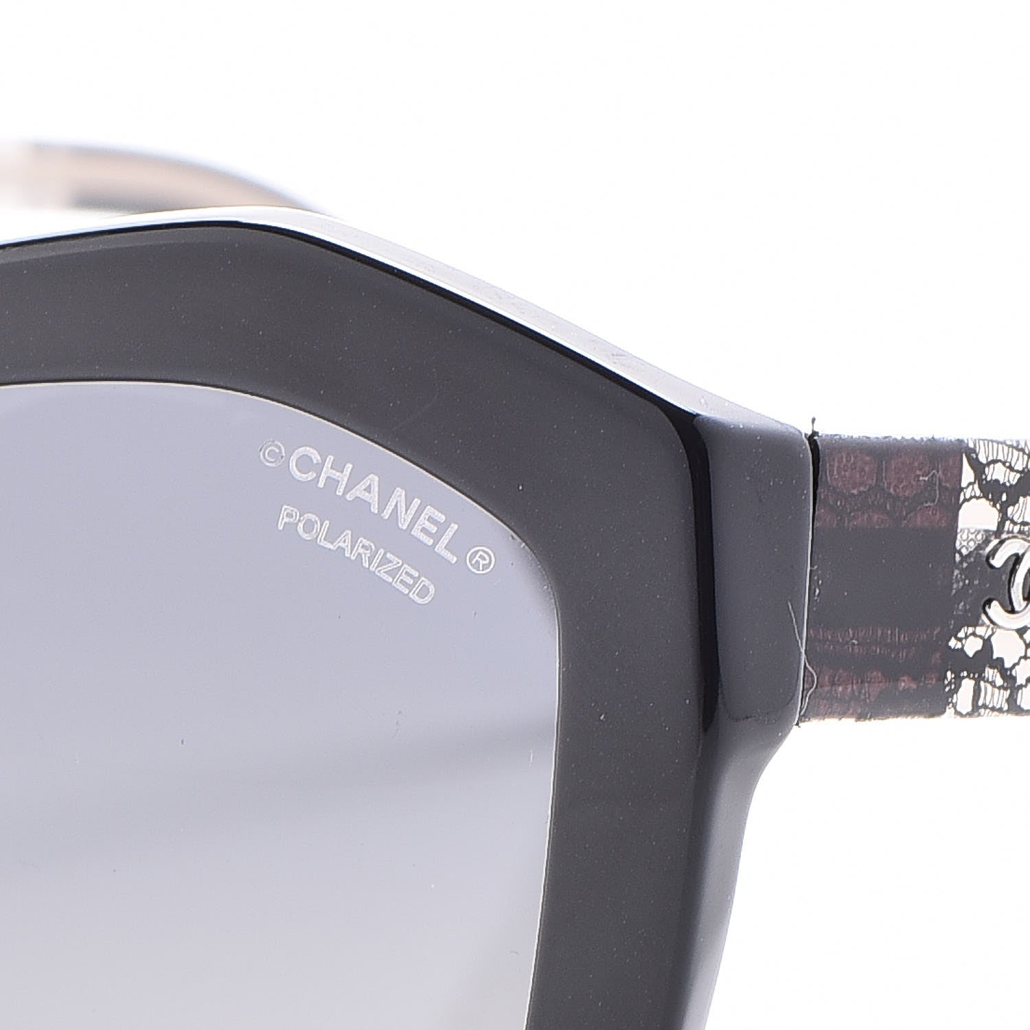 Chanel Lace Effect Sunglasses 5296-A Black 5 of 8