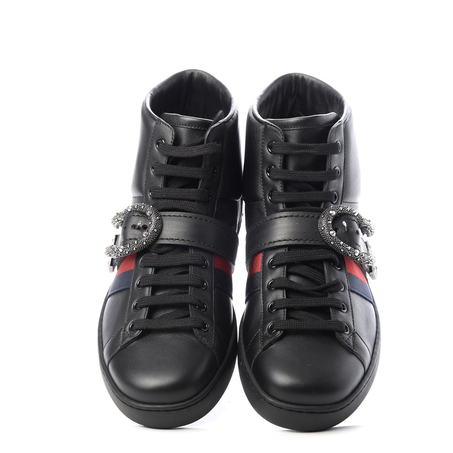 Calfskin Ayers Web Mens Dionysus High Top Sneakers 8.5 Black