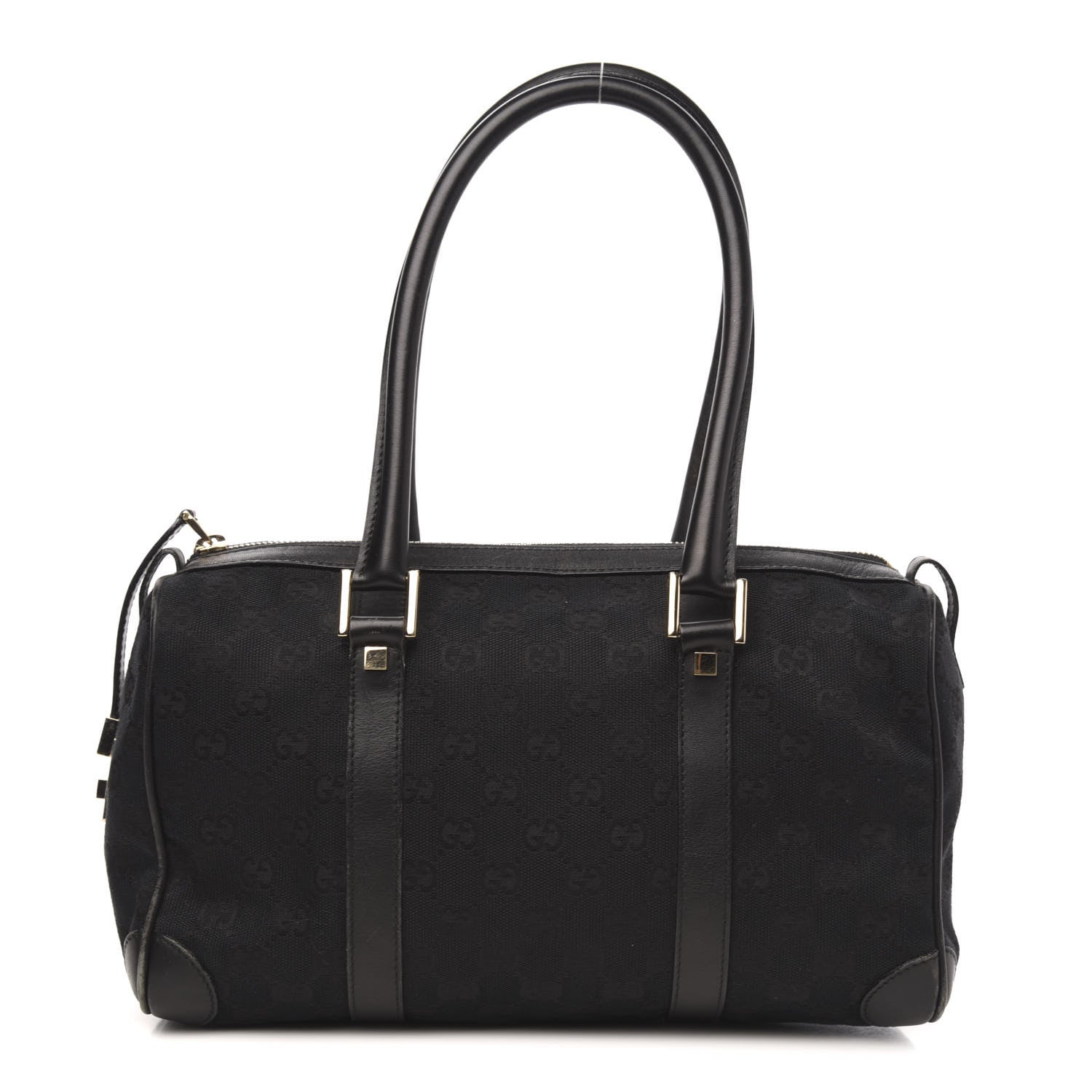 Gucci Monogram Boston Bag Black 1 of 12