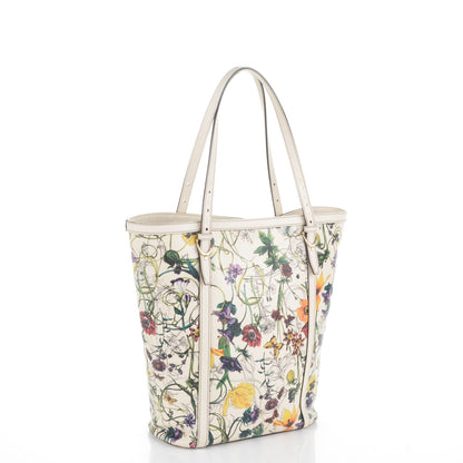Gucci Calfskin Flora Infinity Medium Nice Tote Off White 3 of 7