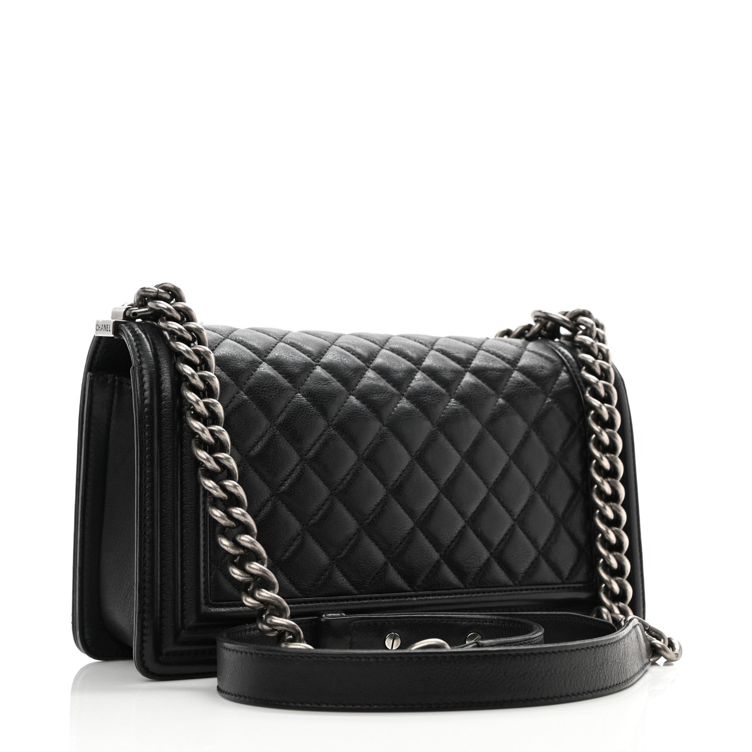 Chanel Calfskin Quilted Medium Boy Flap Black 3 of 10
