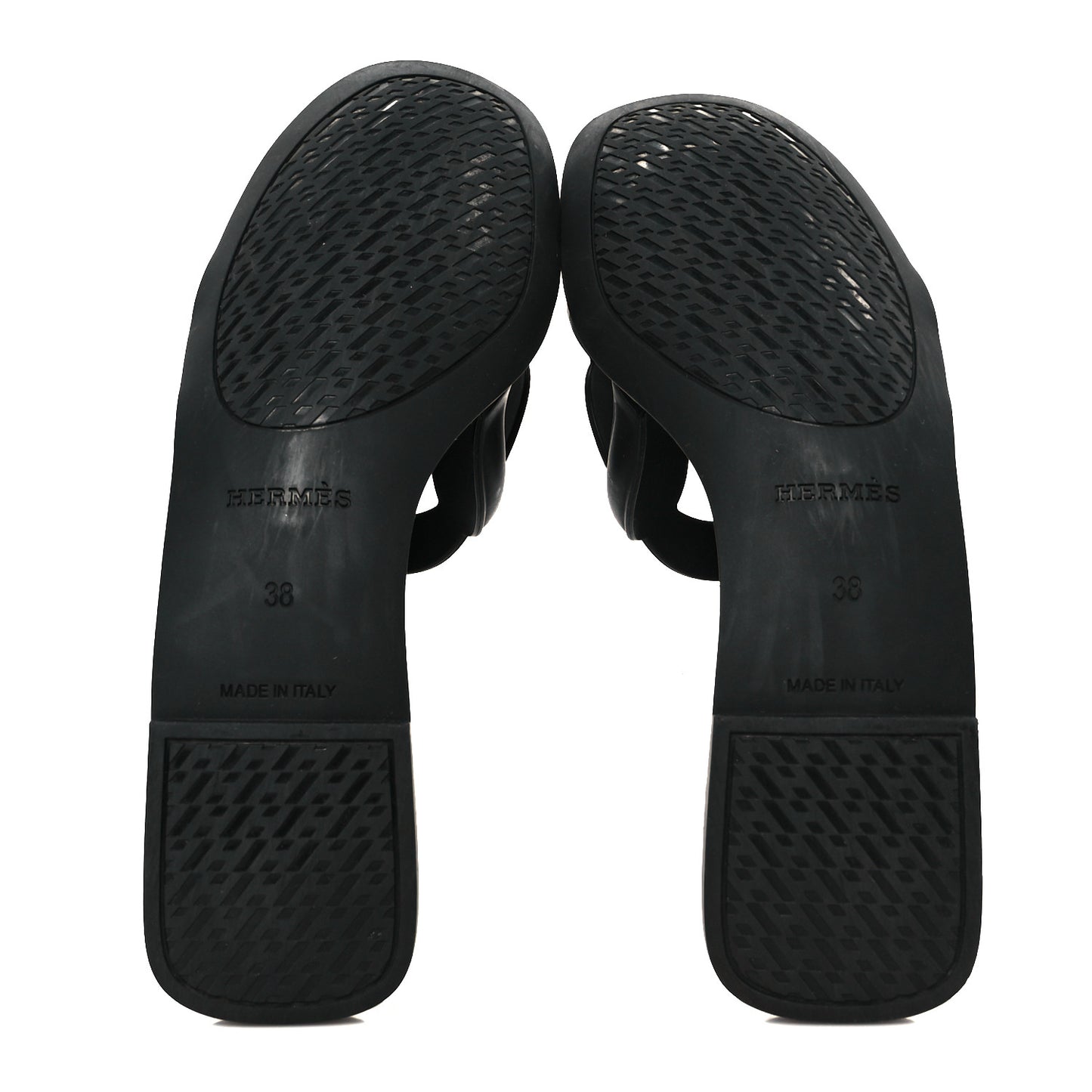 Rubber Aloha Sandals 38 Black