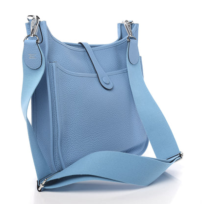 Hermes Taurillon Clemence Evelyne III PM Bleu Du Nord 3 of 10