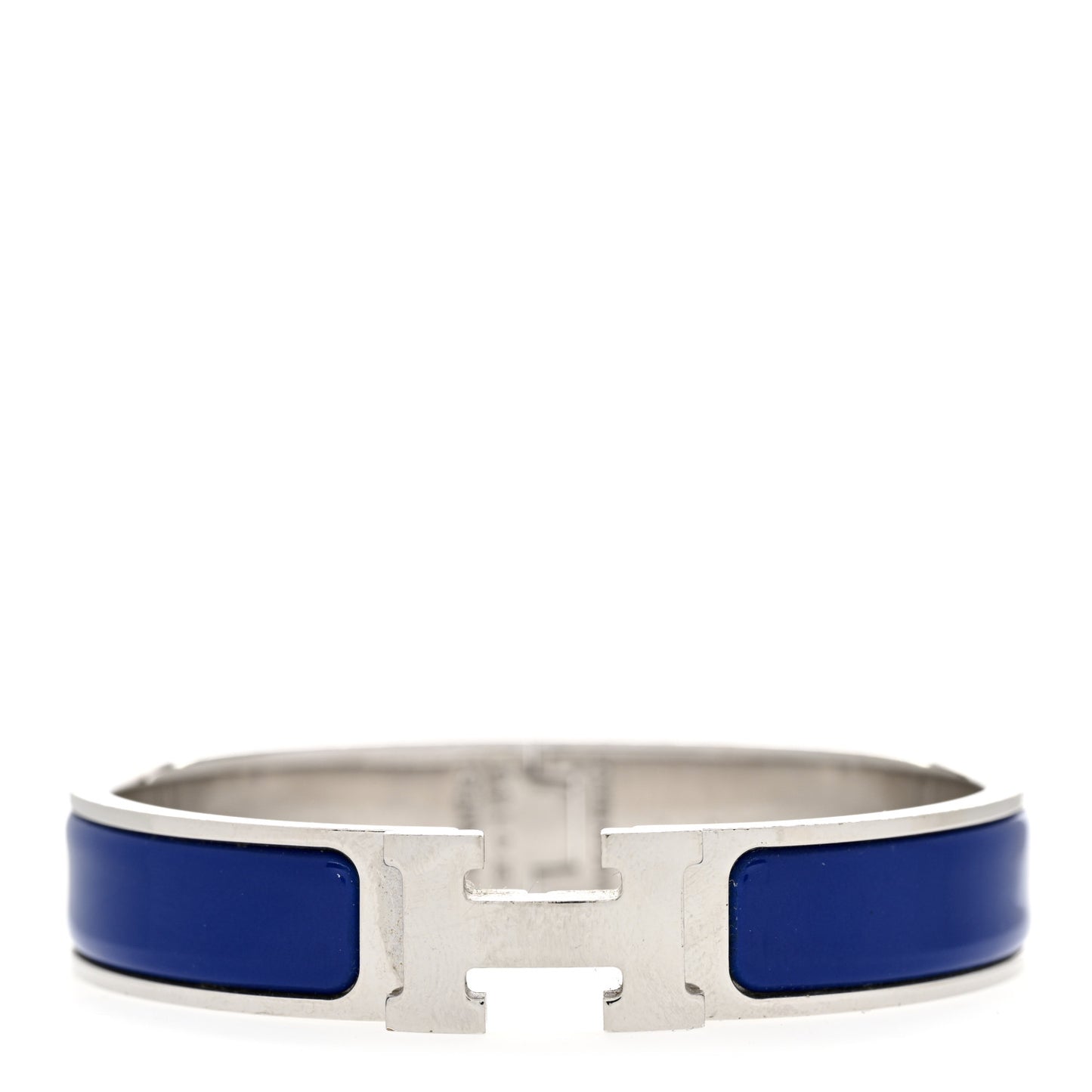 Narrow Enamel Clic Clac H Bracelet PM Bleu Royal