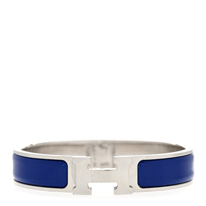 Hermes Narrow Enamel Clic Clac H Bracelet PM Bleu Royal 1 of 5