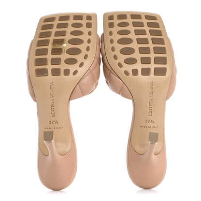 Bottega Veneta Nappa Matelasse Padded Mule Sandals 37.5 Cipria 6 of 10