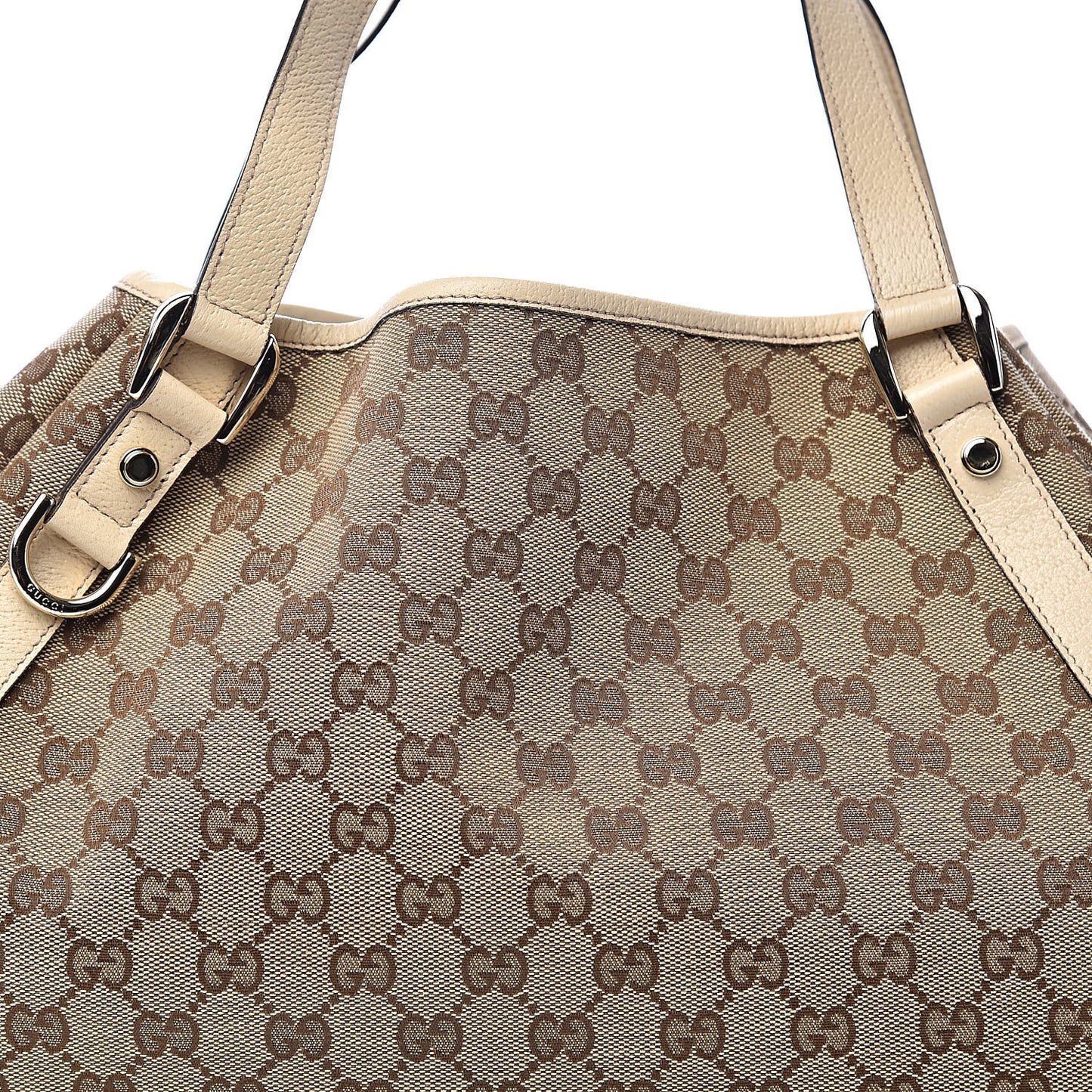 Monogram Medium Abbey Shoulder Bag Off White