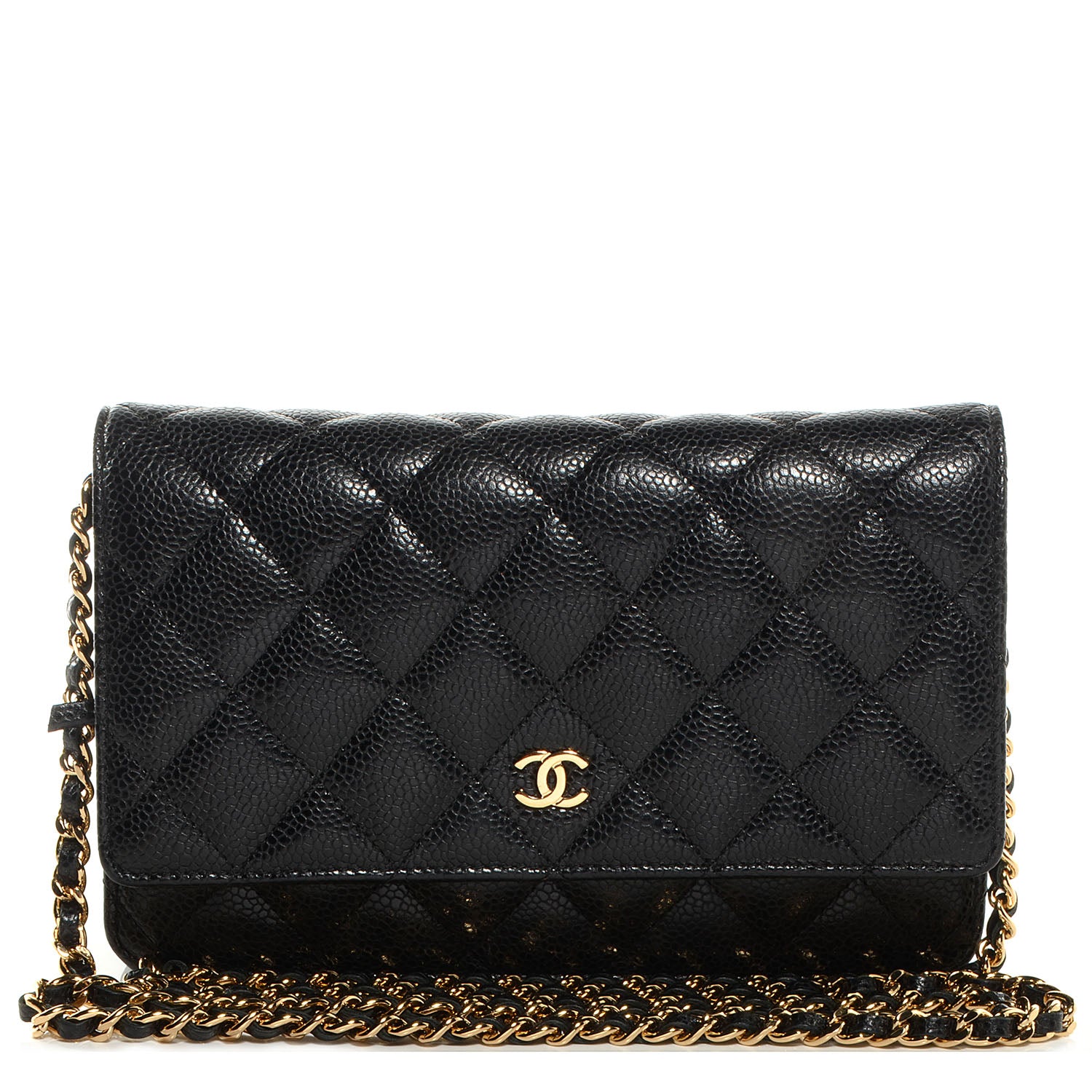 Chanel Caviar Quilted Wallet On Chain WOC Black 1 of 8