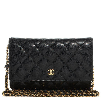Chanel Caviar Quilted Wallet On Chain WOC Black 1 of 8