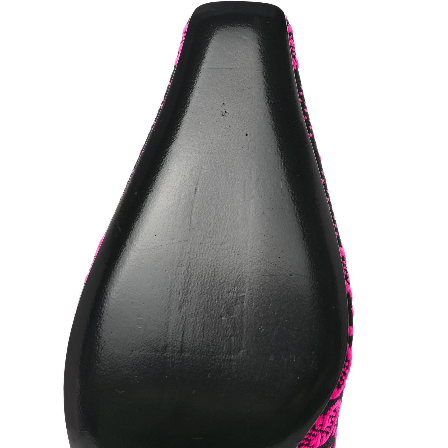 Gucci Technical Jersey Knit GG Monogram Square G 75mm Ankle Boots 38 Black Neon Fucsia 9 of 9