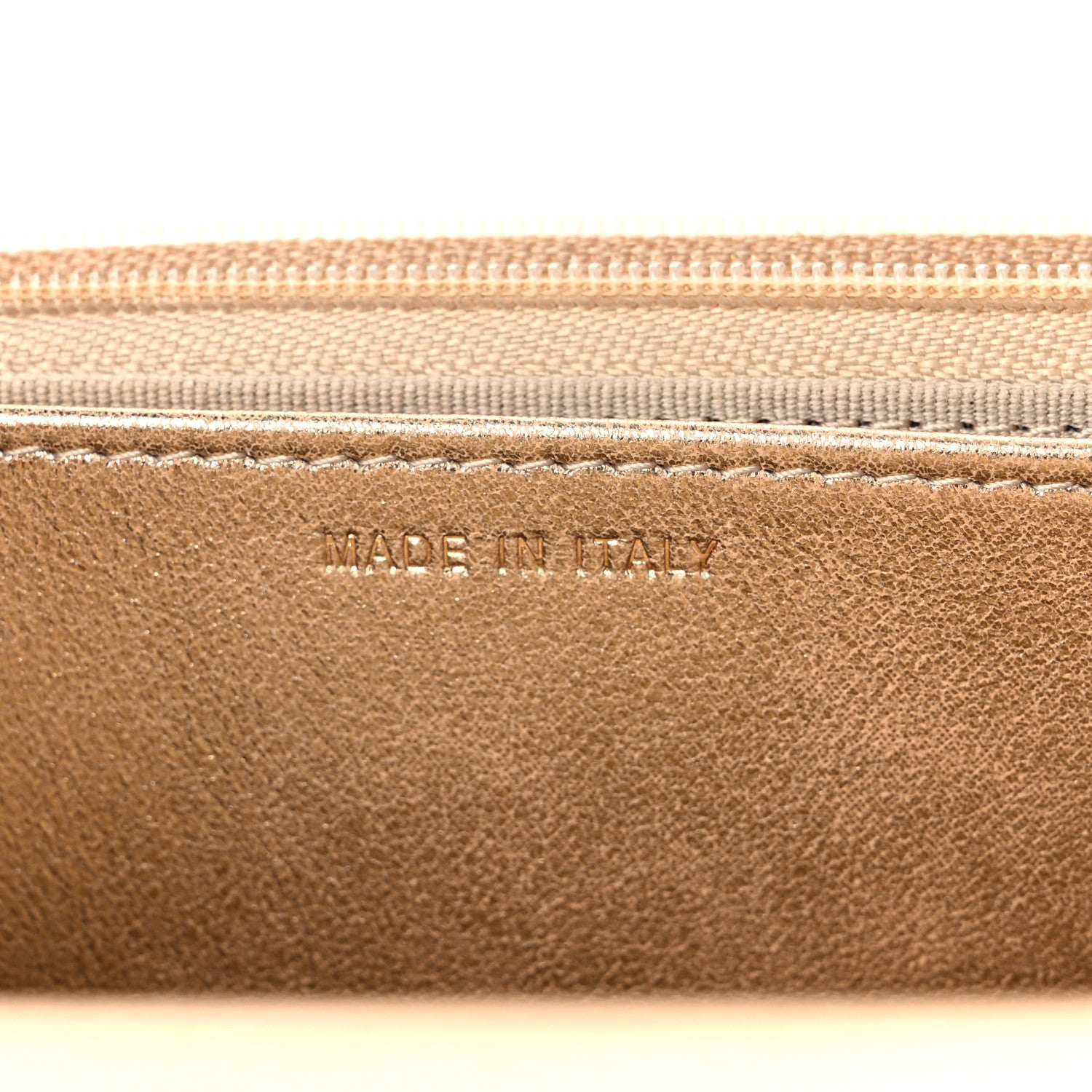 Chanel Metallic Lambskin Quilted Wallet On Chain WOC Gold 7 of 11