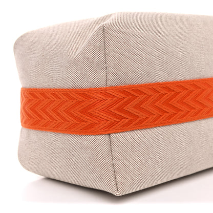Hermes Canvas Large Bride-A-Brac Pouch Natural Orange 7 of 8