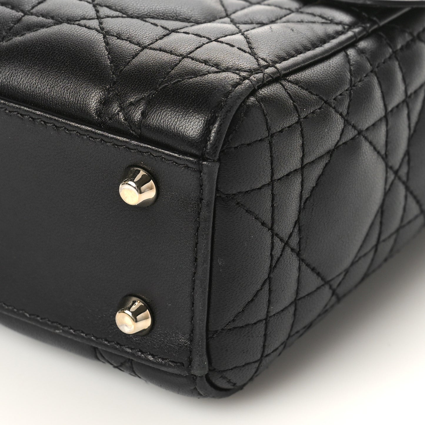 Lambskin Cannage Mini Lady Dior Black