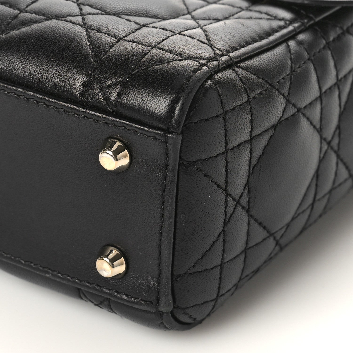 Christian Dior Lambskin Cannage Mini Lady Dior Black 8 of 8