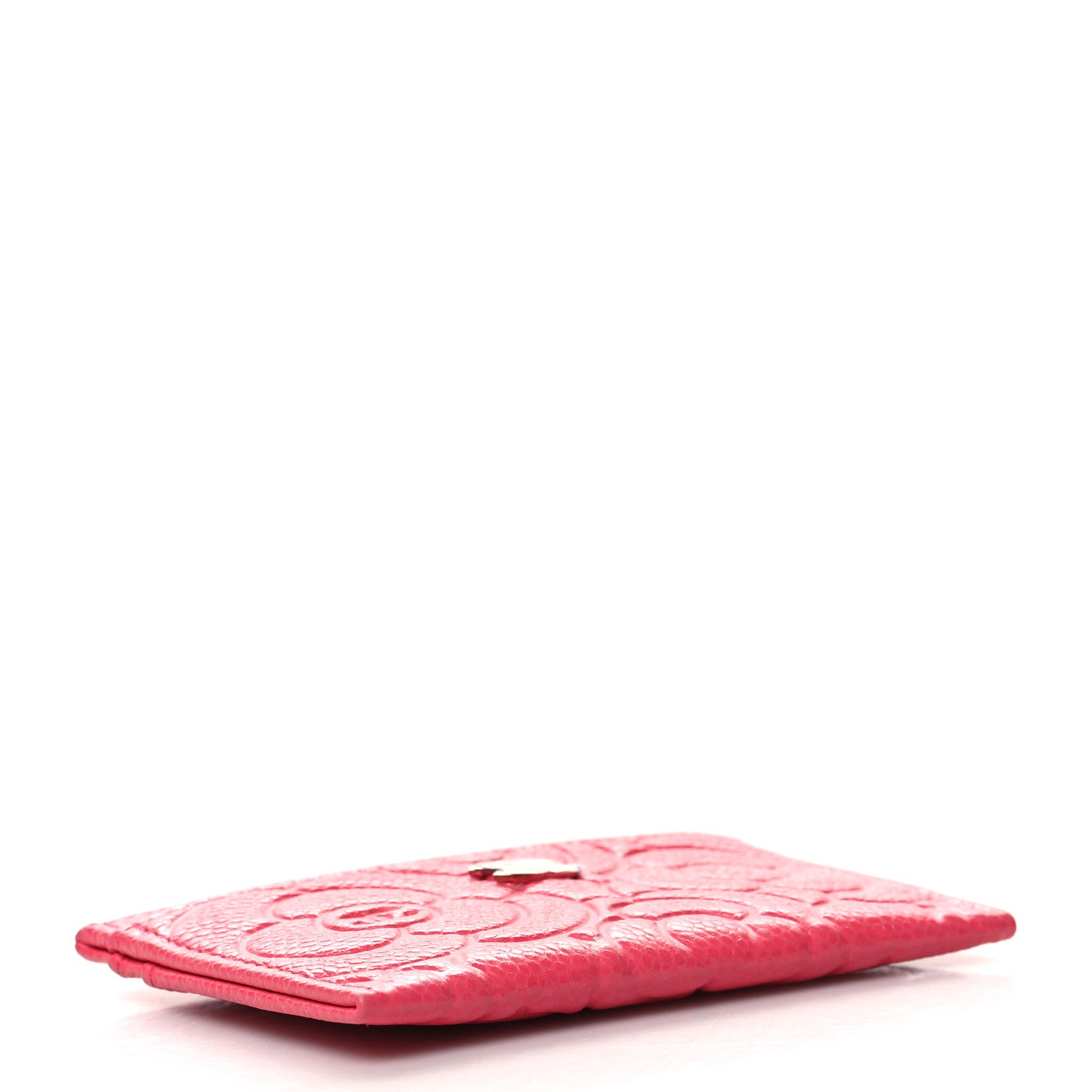Chanel Caviar Camellia Embossed Card Holder Pink 4 of 10