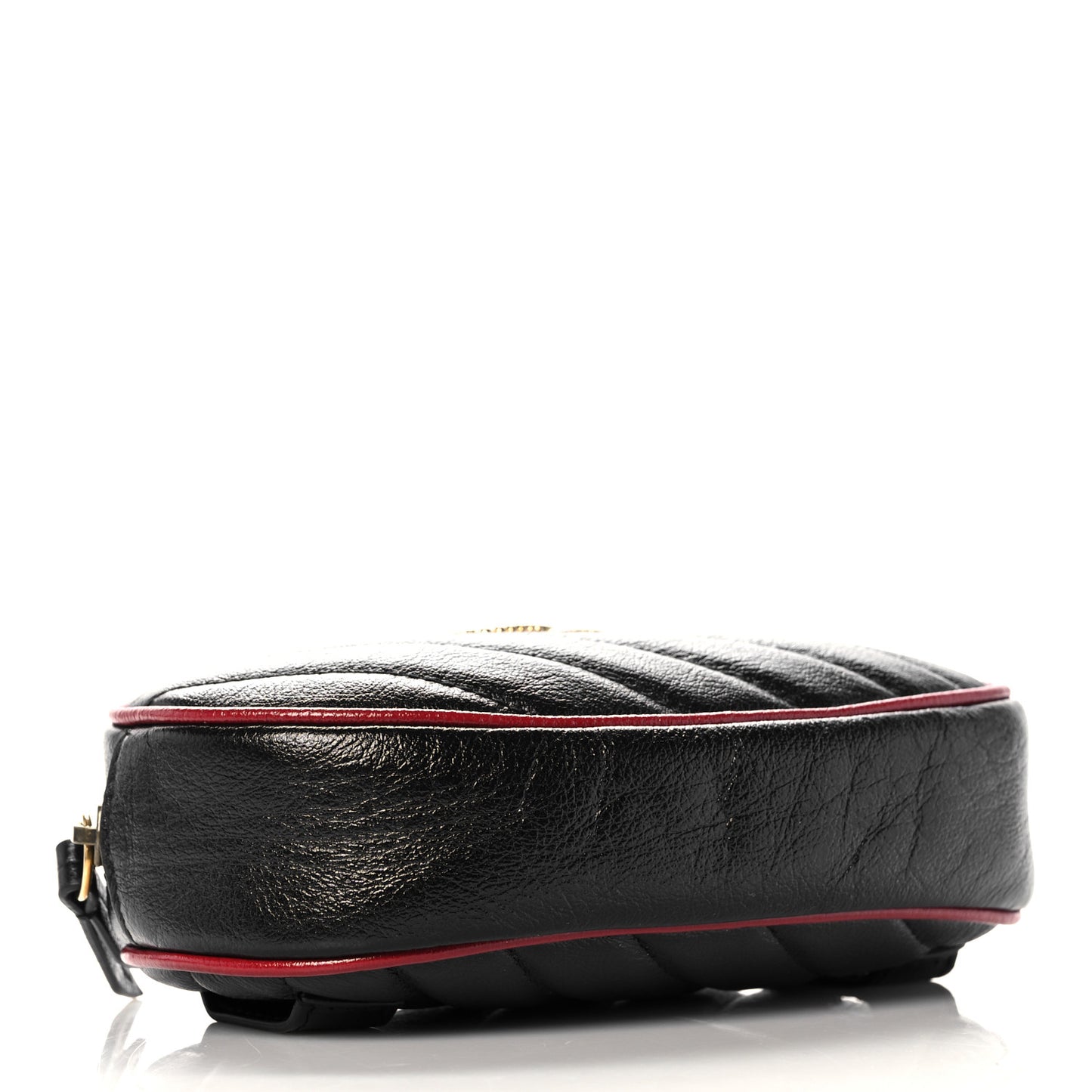 Azalea Calfskin Matelasse Diagonal Torchon GG Marmont Belt Bag 105 42 Black Romantic Cerise