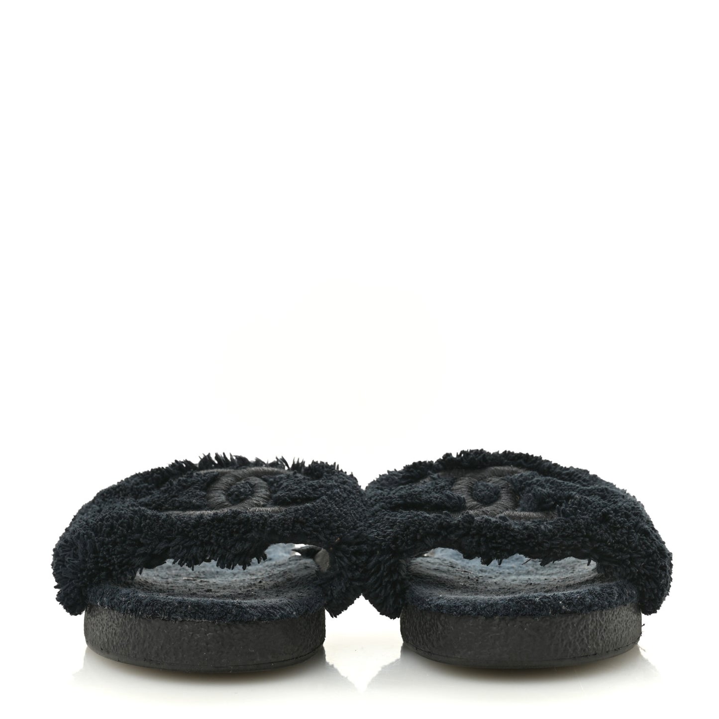 Terry CC Flat Mules Sandals 40 Black
