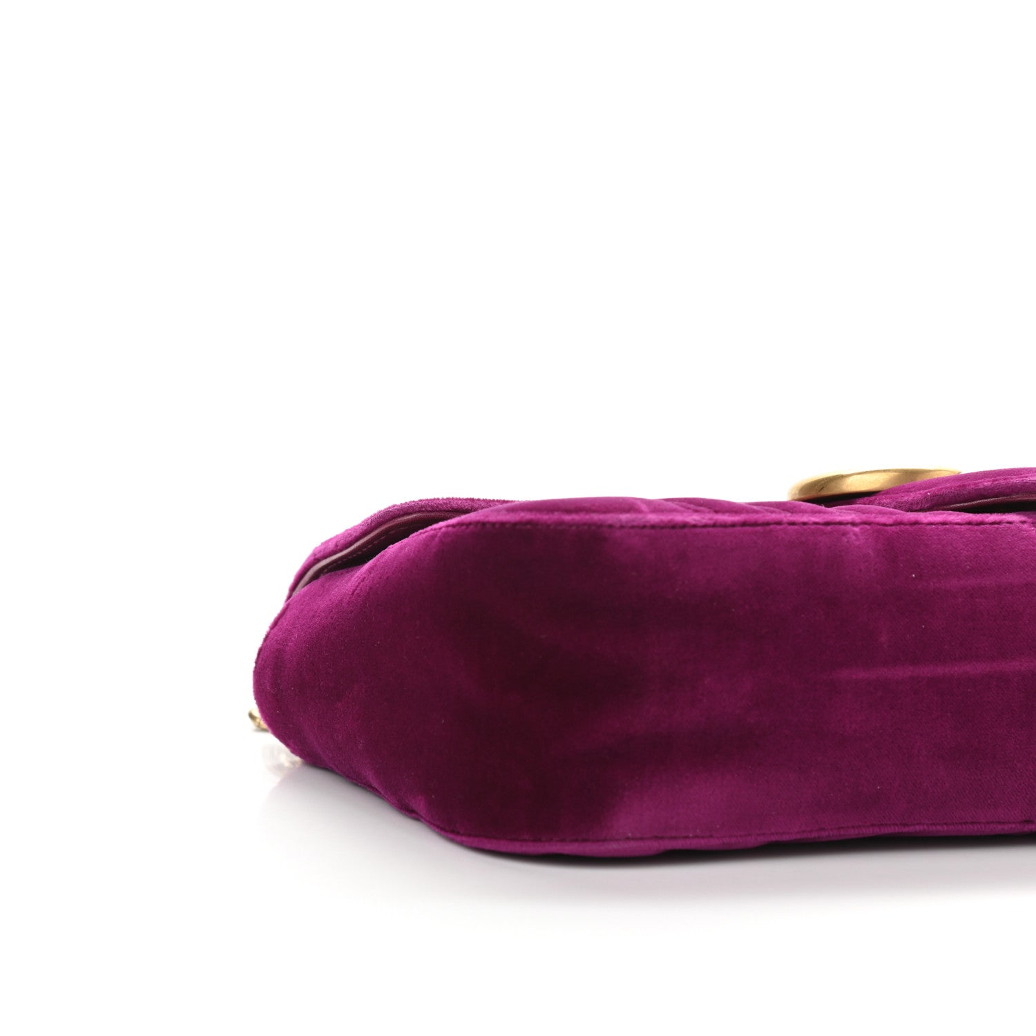 Gucci Velvet Matelasse Small GG Marmont Shoulder Bag Fuchsia Violet Cyclamen 8 of 11