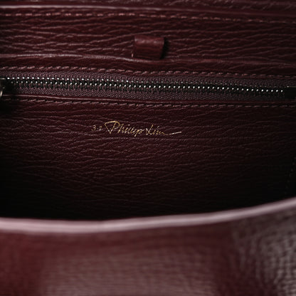 3.1 Phillip Lim Textured Calfskin Mini Pashli Satchel Black Cherry 6 of 11
