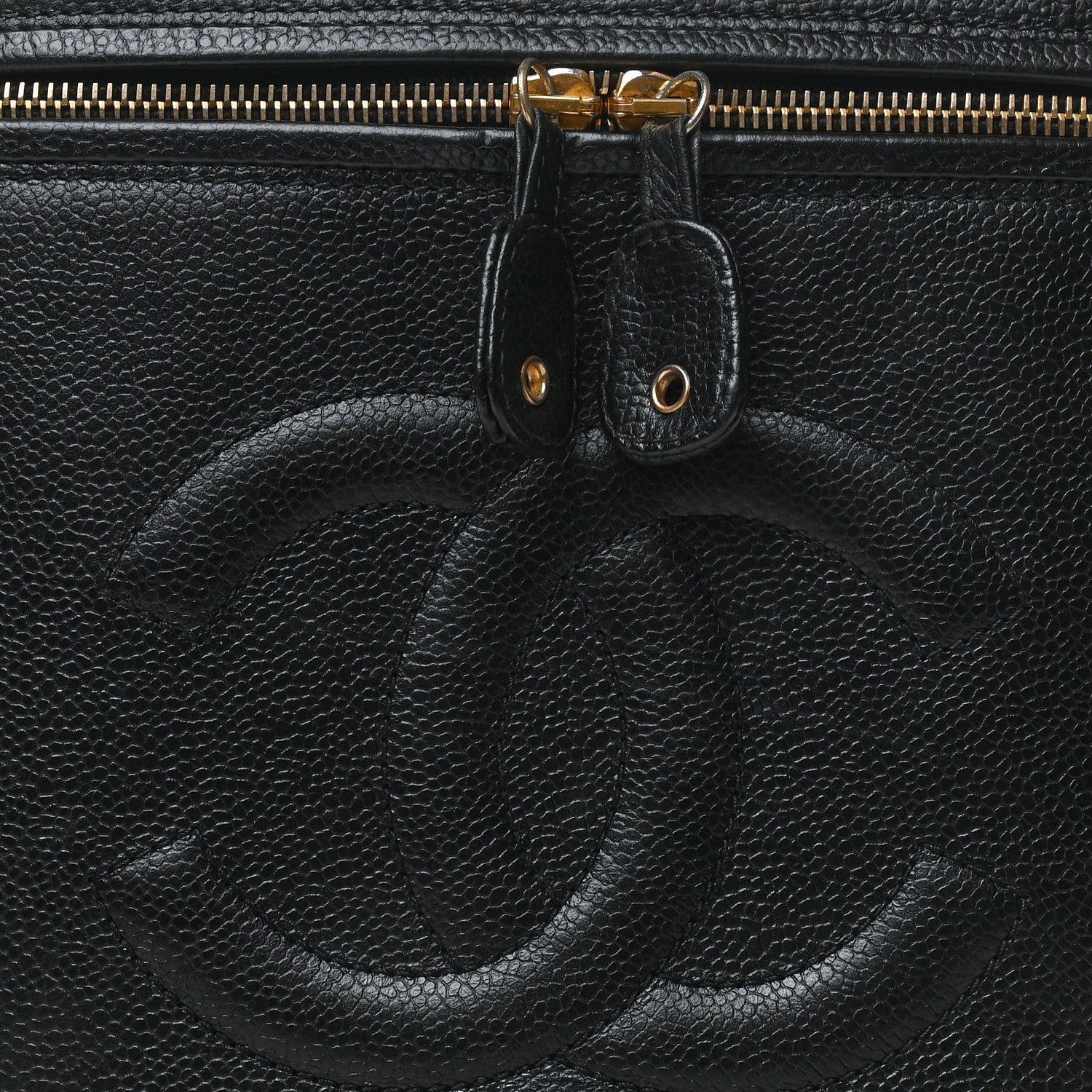 Chanel Caviar CC Vanity Train Case Black 8 of 13