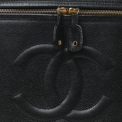 Chanel Caviar CC Vanity Train Case Black 8 of 13