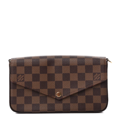 Louis Vuitton Damier Ebene Pochette Felicie Chain Wallet 1 of 6