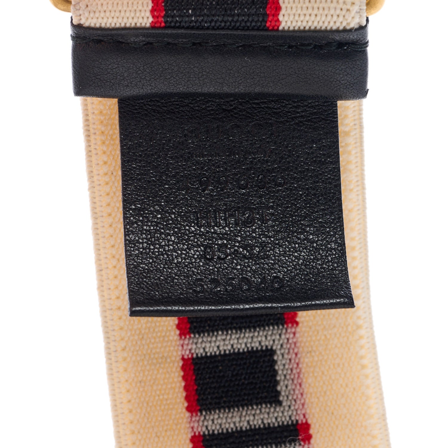 Gucci Jacquard Crystal Stripe Double G Belt 85 34 White 4 of 5