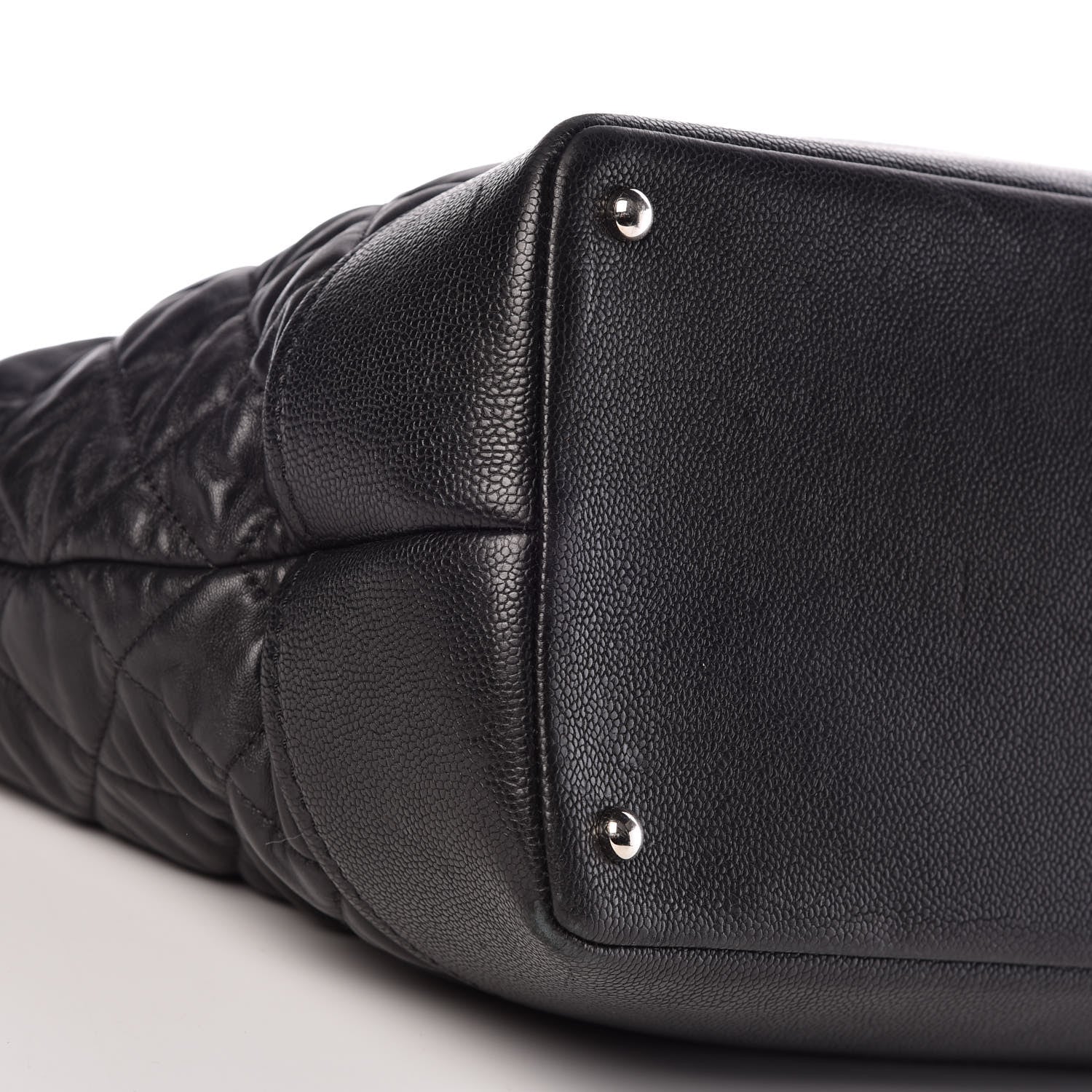 Chanel Calfskin Caviar Quilted Large Shopping Tote Black 8 of 9