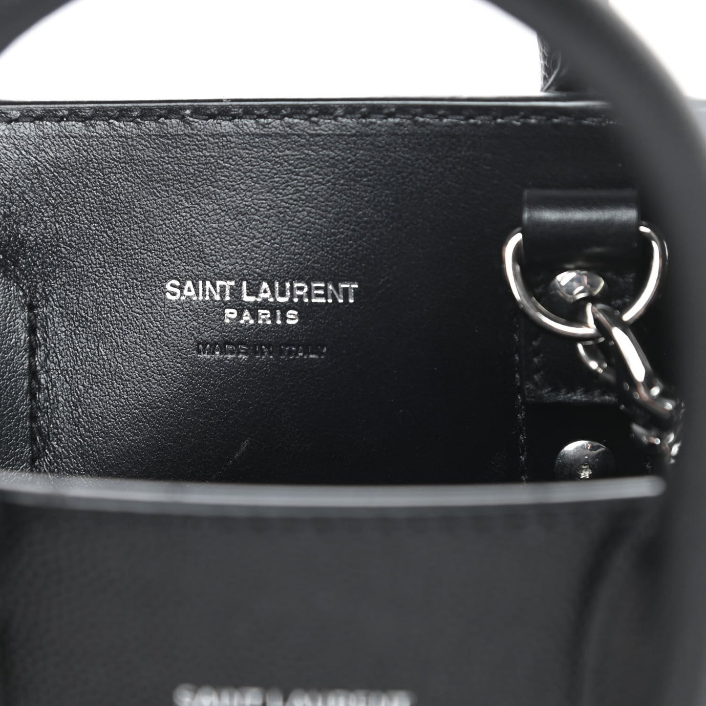 Grained Calfskin Nano Sac De Jour Black