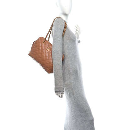Chanel Shiny Caviar Quilted Large Bowling Bag Brown 2 of 10