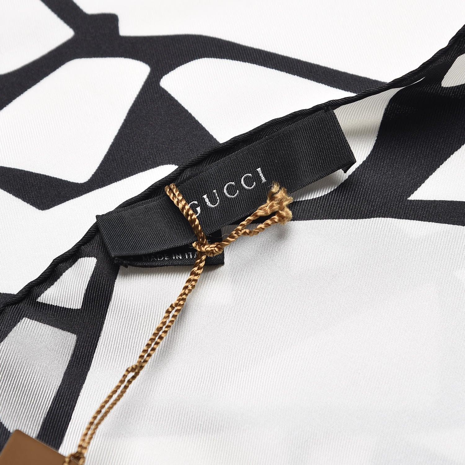 Gucci Silk Lucy Scarf Black 4 of 4