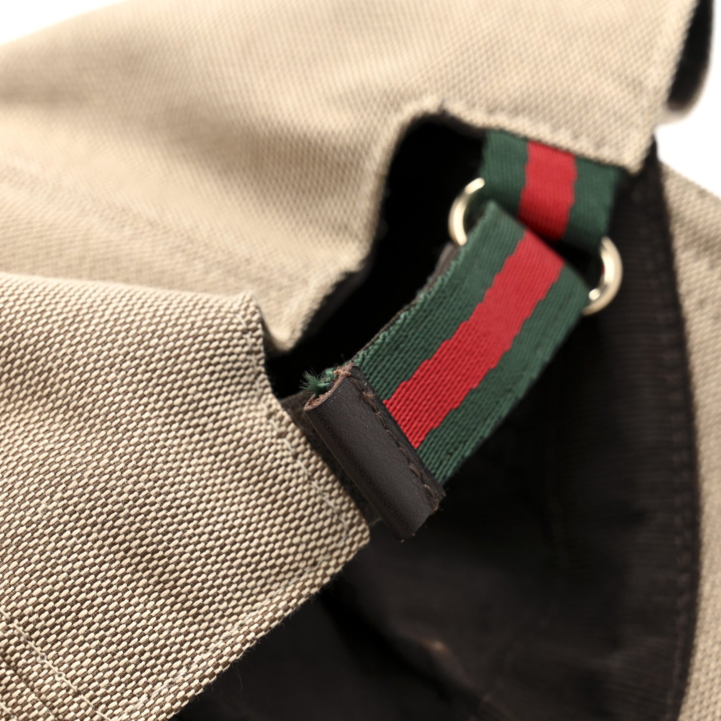 Canvas Embroidered Logo Baseball Hat L Beige