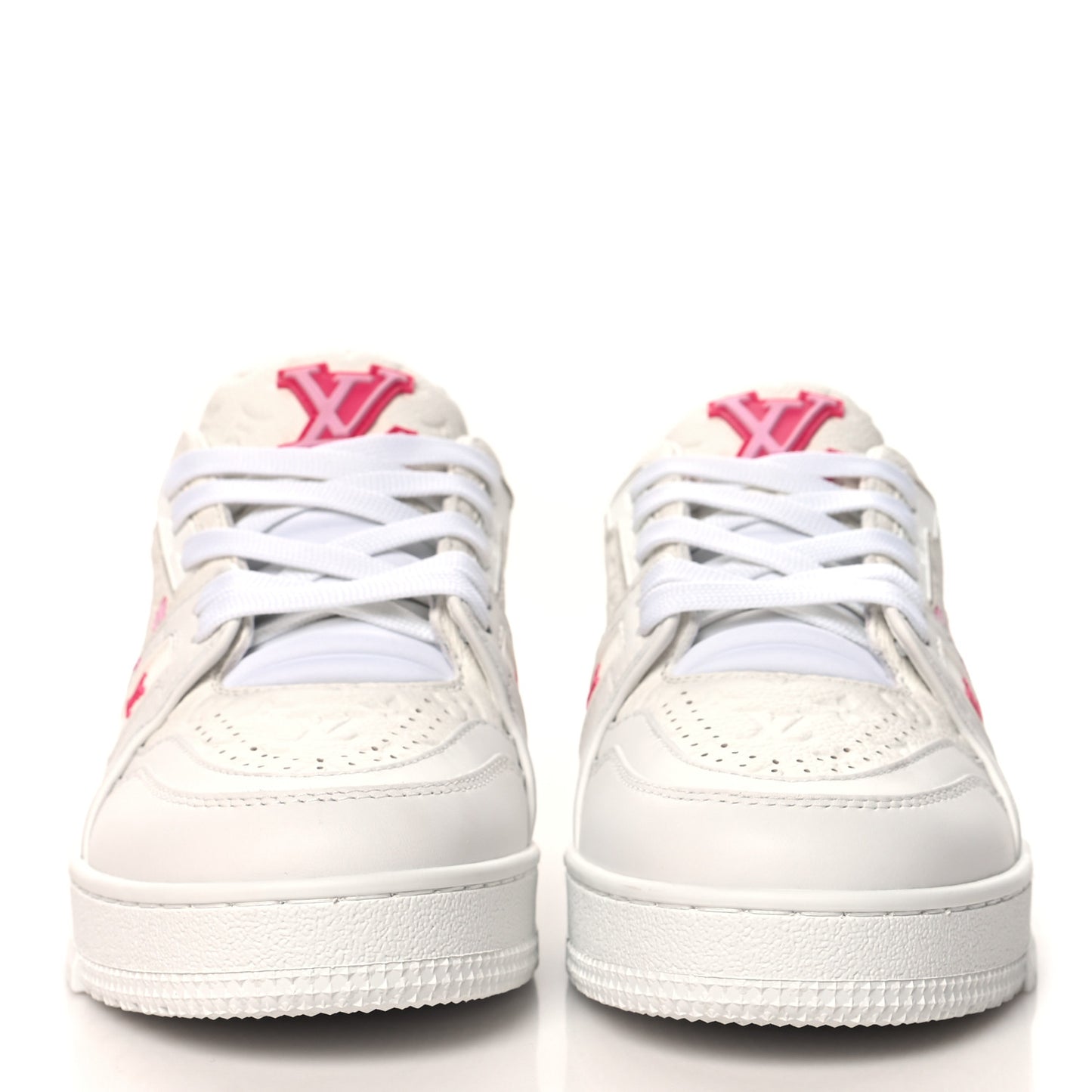 LV X TM Calfskin Womens LV Trainer Sneakers 36 White