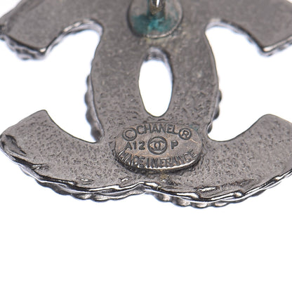 Chanel Ruthenium Enamel CC Earrings Black 4 of 7