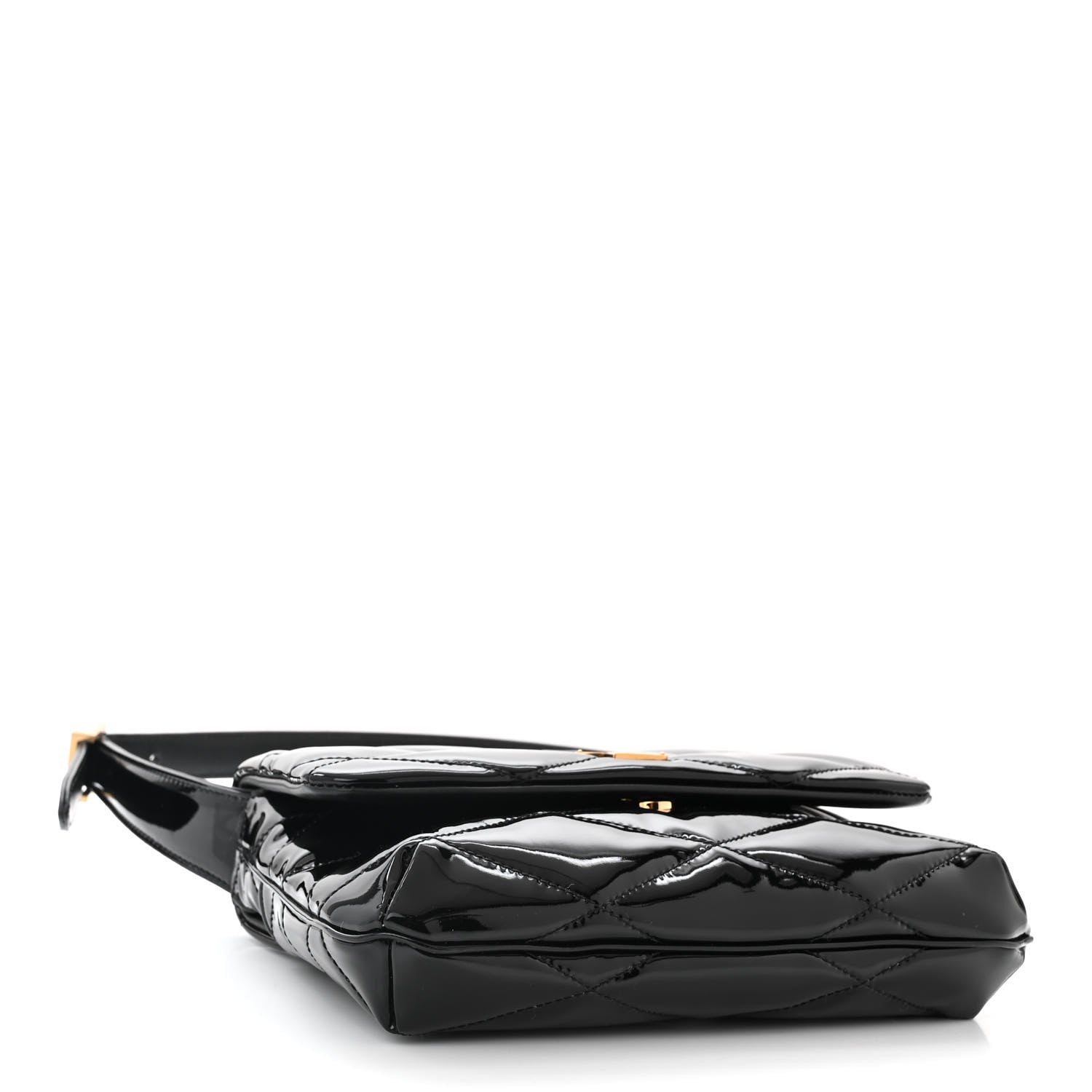 Saint Laurent Patent Quilted Le 57 Diamond Shoulder Bag Black 4 of 10