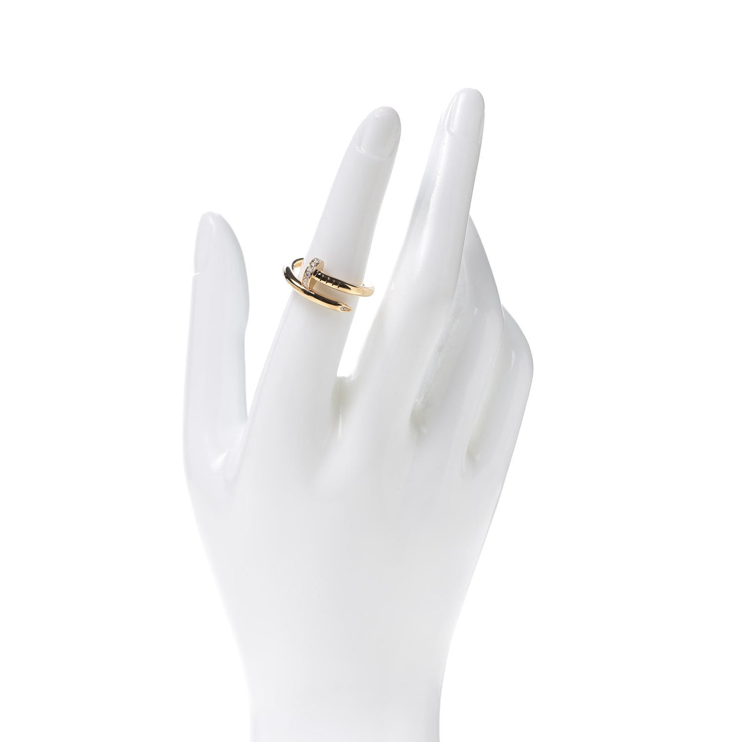 18K Yellow Gold Diamond Juste Un Clou Ring 53 6.25