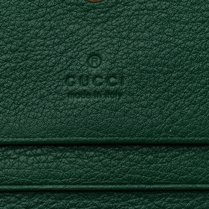 Gucci Wonka Grain Calfskin Diana Card Case Wallet Emerald 6 of 10